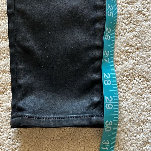 Adriano Goldschmied AG The Farrah Skinny High Rise Black Coated Jeans 25R - Picture 13 of 16